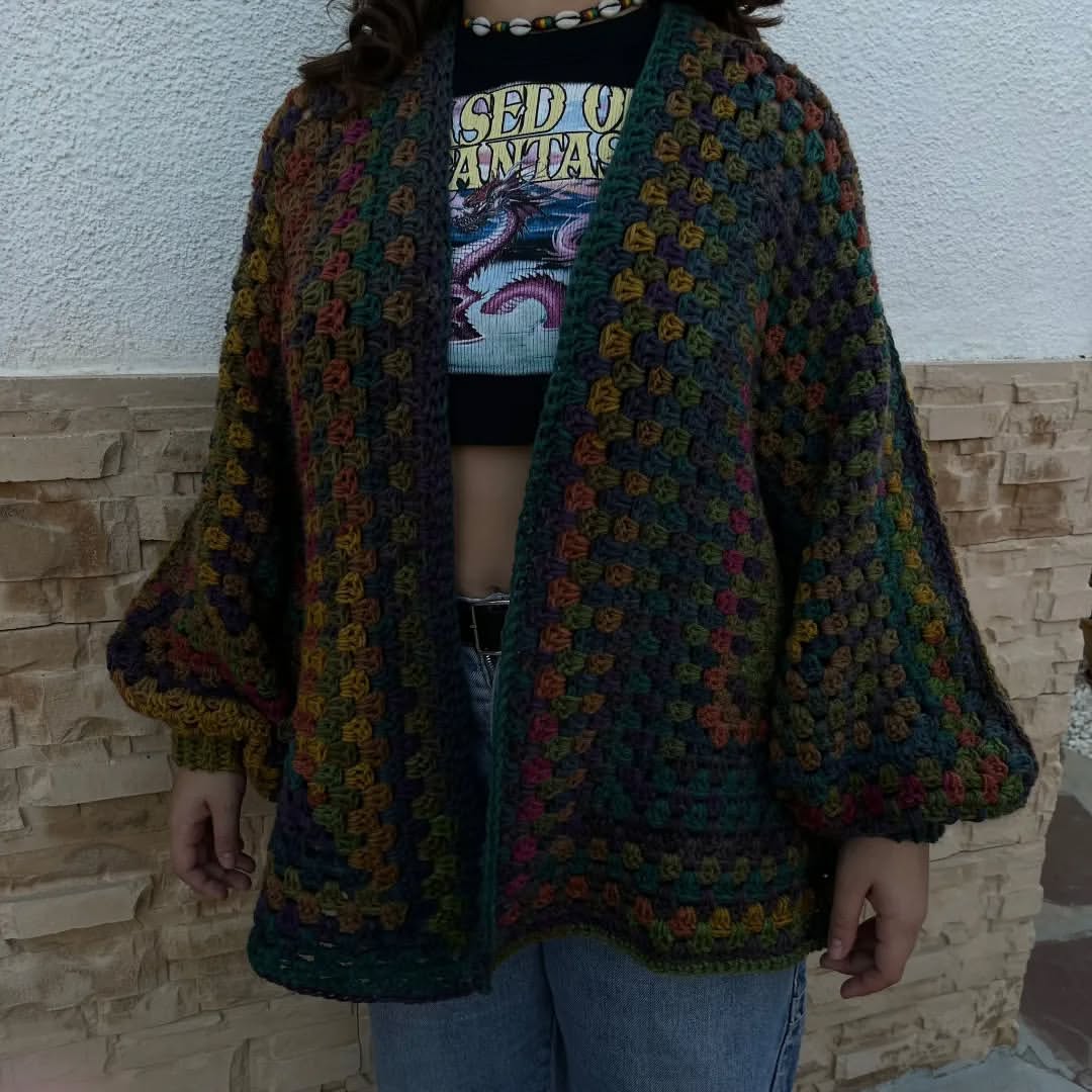 Cardigan hexagonal 🧶